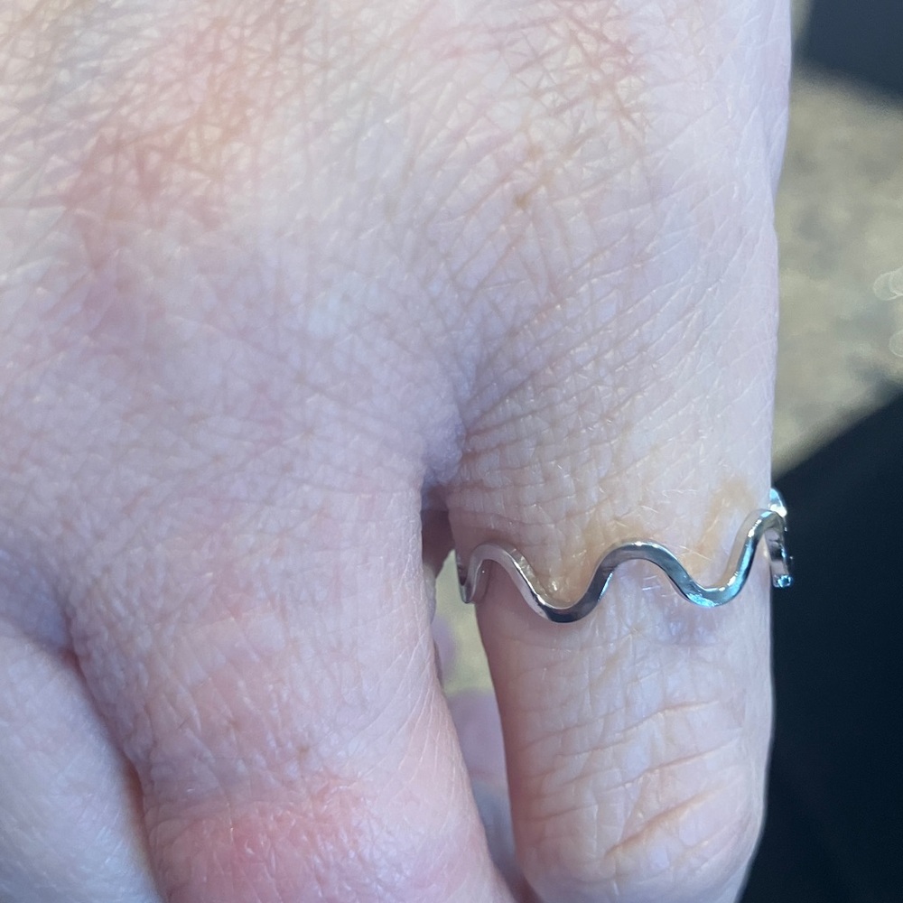 Elegant Silver Wave Ring